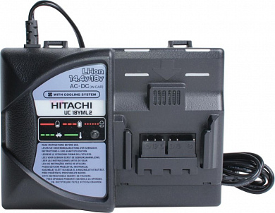 Зарядное устройство 14.4-18В для аккумуляторов слайдерного типа вентилятор  UC18YML2 HITACHI